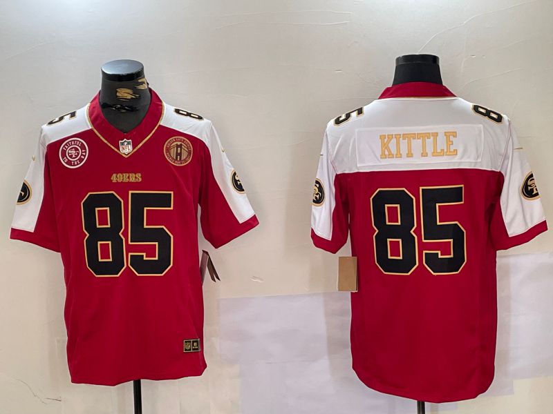 Men 2026 San Francisco 49ers #85 Kittle Red 3th generations Nike Limited NFL Jersey style 0056